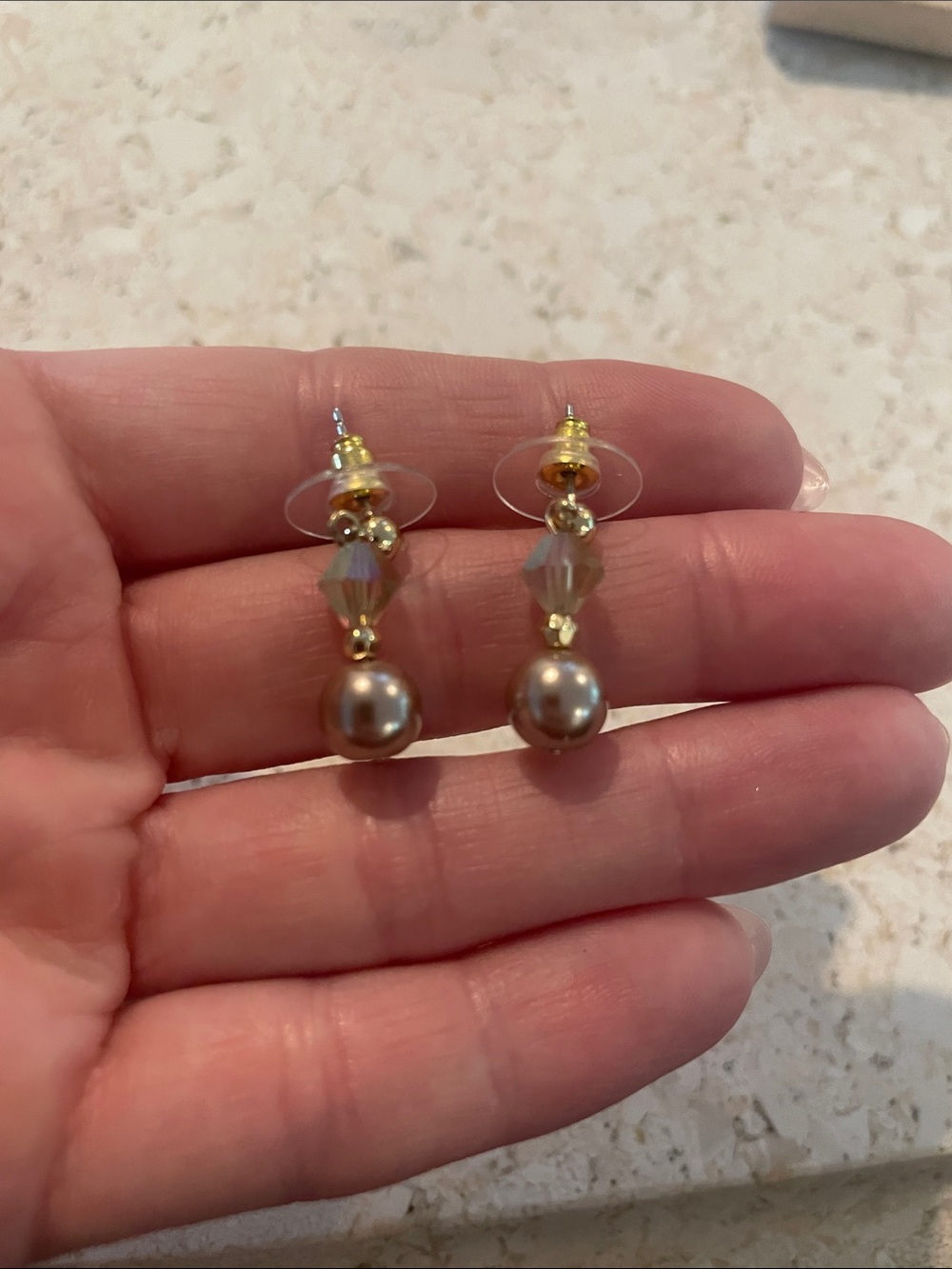 Gold-Tone Pearl Drop Earrings - Classic Women's Jewelry